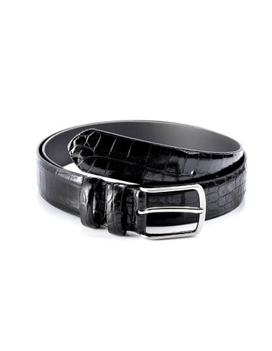 Ceinture en cuir noir B-CROBLEMEN-NEGRO