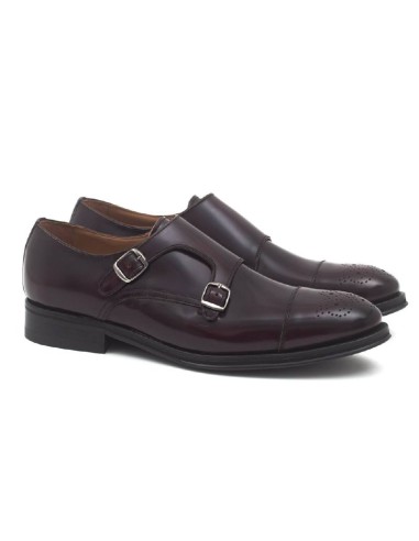 burgundy leather monkstrap ARIMEN-BURDEOS