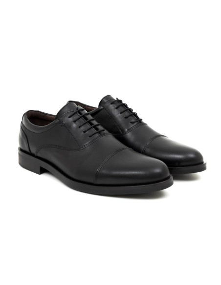 Oxford de piel con costura color negro BAMIRO-NEGRO