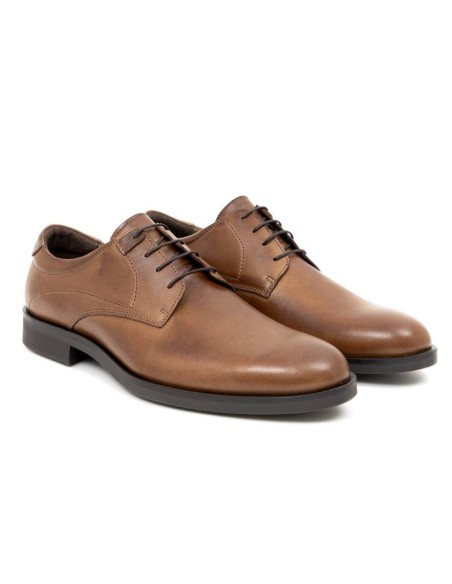 light brown leather derby shoes BATIOR-CUERO