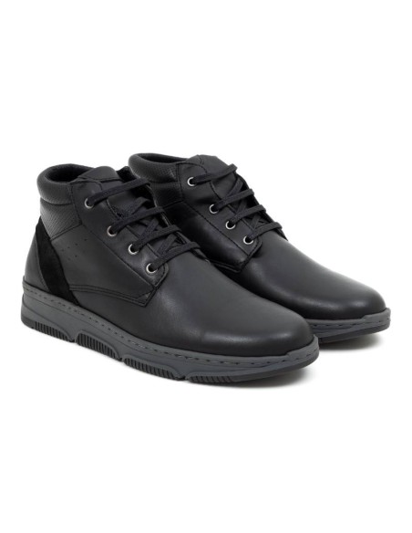 Bottine en cuir noir CHERLIM-BLACK