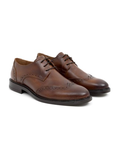 light brown leather derby shoes POLERO-CUERO