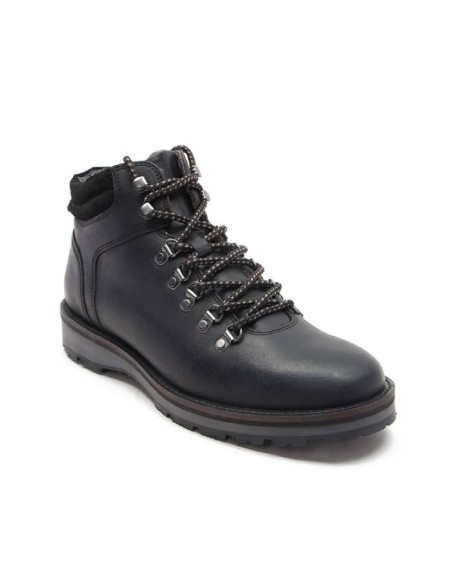 black leather boots TRAVERO-BLACK