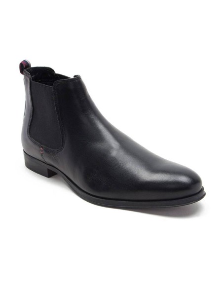 black leather chelsea boots TROKOR-BLACK