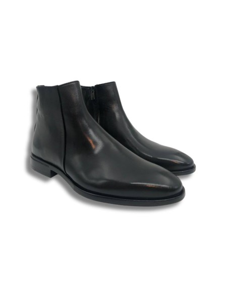 black leather boots NIRAMES-NEGRO