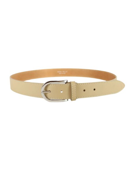 beige leather women's belt WB-ITARA-BEIGE