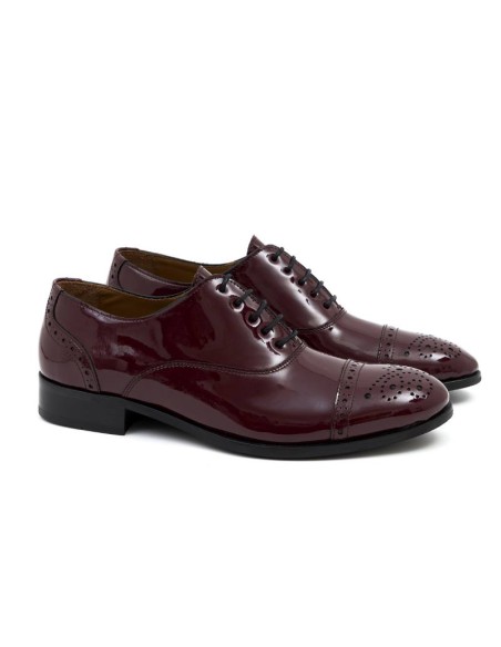 chaussures élégantes pour femmes cuir verni Bordeaux W-FLOMOR-BURDEOS