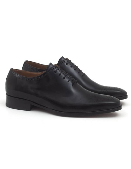 Oxford de piel con maría color negro CR-23244-NEGRO