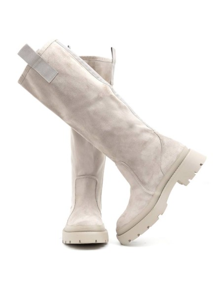 bottines pour femmes lisse beige W-ORENOR-BEIGE