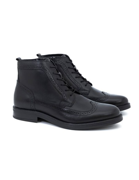 Bottine en cuir noir PORMANOR-BLACK