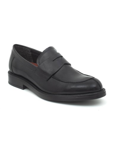 Mocasín de piel con antifaz color negro PABERO-NEGRO