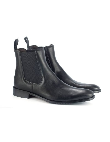 black leather chelsea boots CR-23291-NEGRO