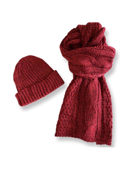 red woven men's scarf BUF-TRENMED-ROJO