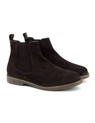 brown suede chelsea boots CR-23297-BROWN