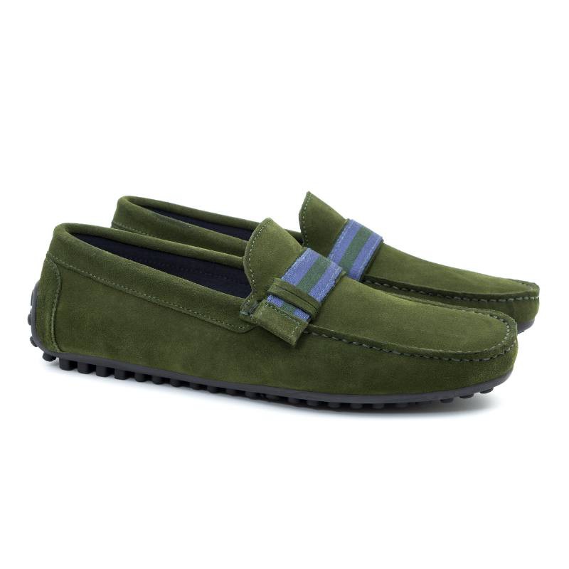 green suede moccasin CR-24003-CESPED