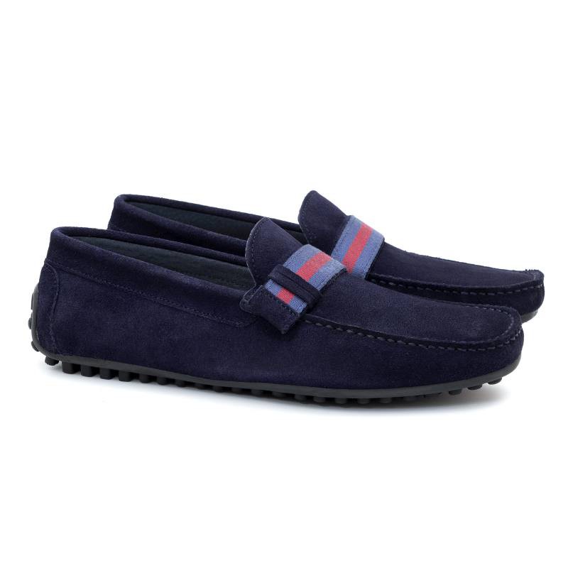 blue suede moccasin CR-24003-NAVY