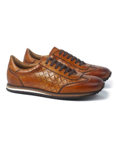 Des sports en cuir marron KADEM-BROWN