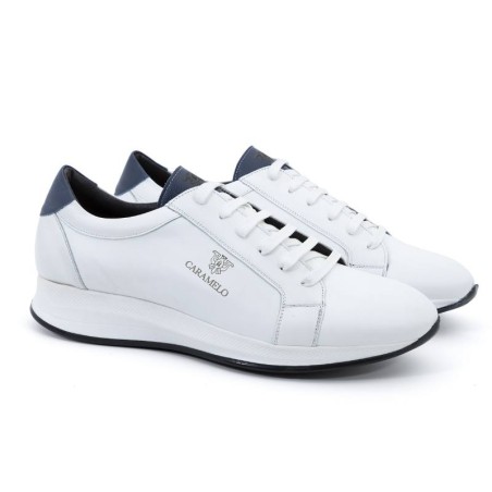 Des sports en cuir blanc CR-24012-BLANCO-MARINO