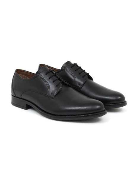 black leather derby shoes VIDEMAN-NEGRO