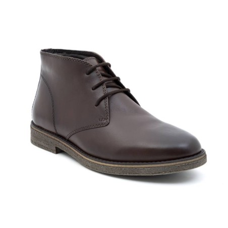 Bottine en cuir marron CR-24026-BROWN