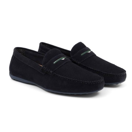 blue suede moccasin CR-24038-BLUE