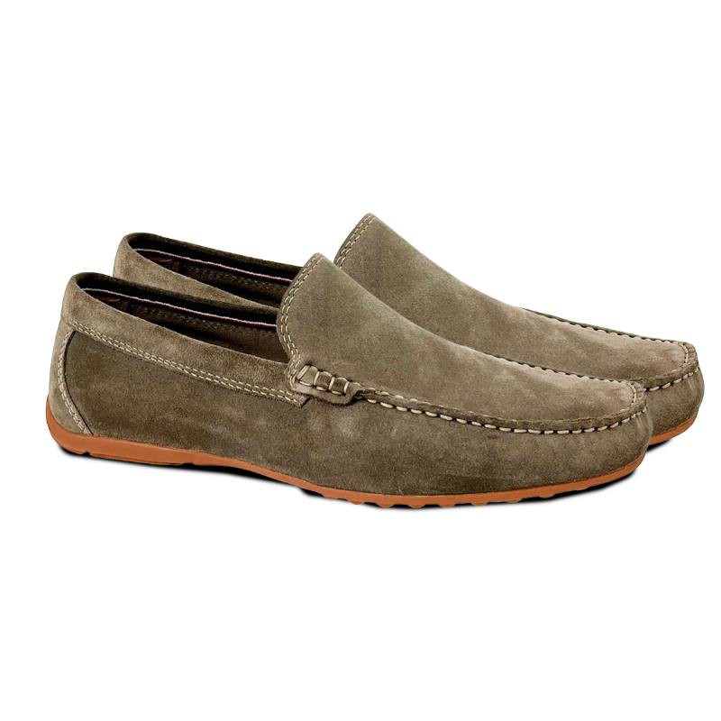 Mocassin suède beige CR-24039-TAUPE