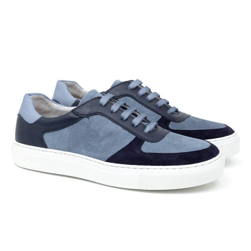 Sneakers de ante liso color azul CR-24075-AZUL