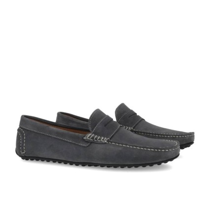 Mocasín de ante con antifaz color gris CR-24135-GRIS