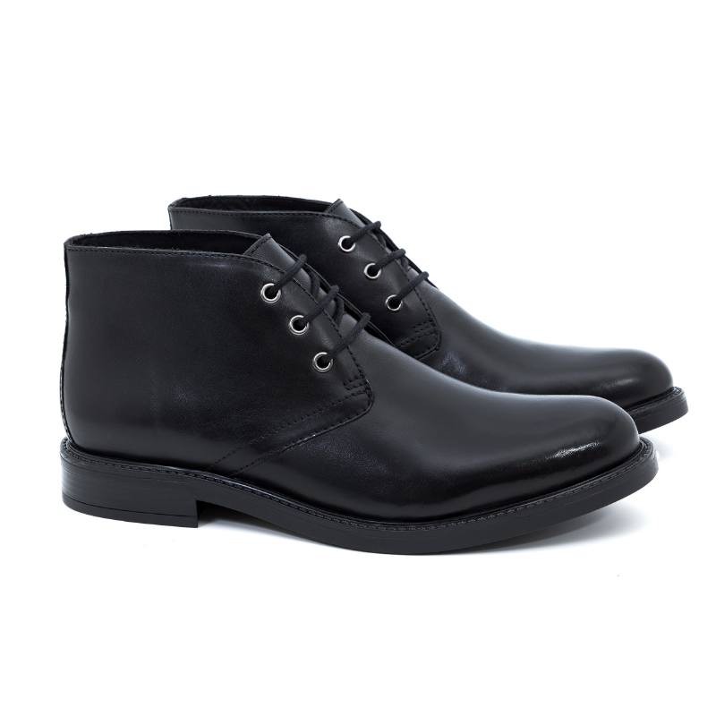 Bottine en cuir noir CR-24220-NEGRO