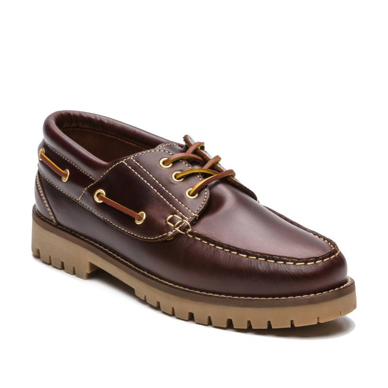 light brown leather boat shoes CR-24224-CUERO