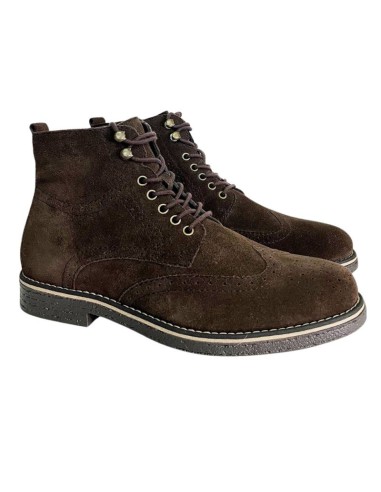 Bottine suède marron CR-24605-BROWN