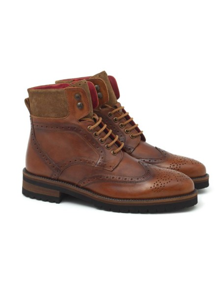 light brown leather boots CRALPEMAN-CUERO