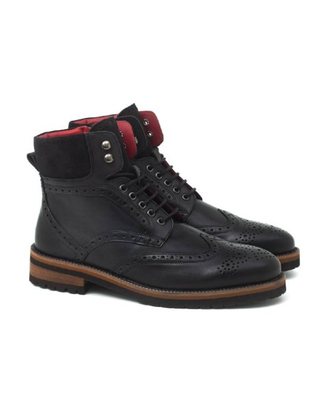 black leather boots CRALPEMAN-NEGRO