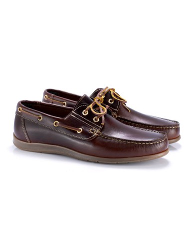 light brown leather boat shoes CRENOT-CUERO