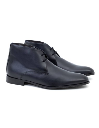 blue leather boots CRUOMO-NAVY