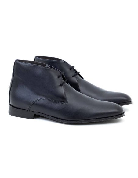 Bottine en cuir bleu CRUOMO-NAVY