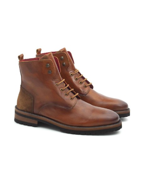 light brown leather boots CRUPADO-CUERO