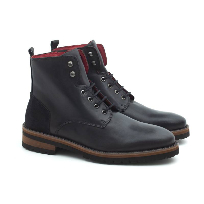 Bottine en cuir noir CRUPADO-NEGRO