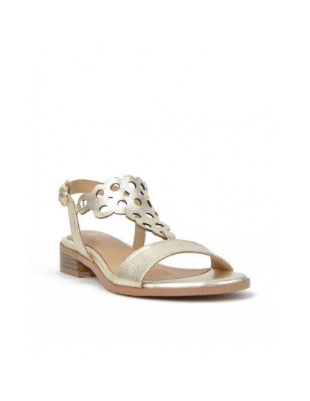 Sandalias de mujer de piel de piso antideslizante color oro CRW-24501-ORO