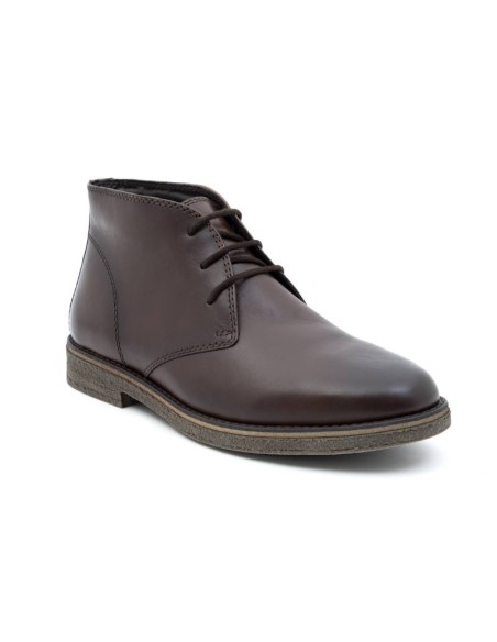 Bottine en cuir marron DAKARI-BROWN