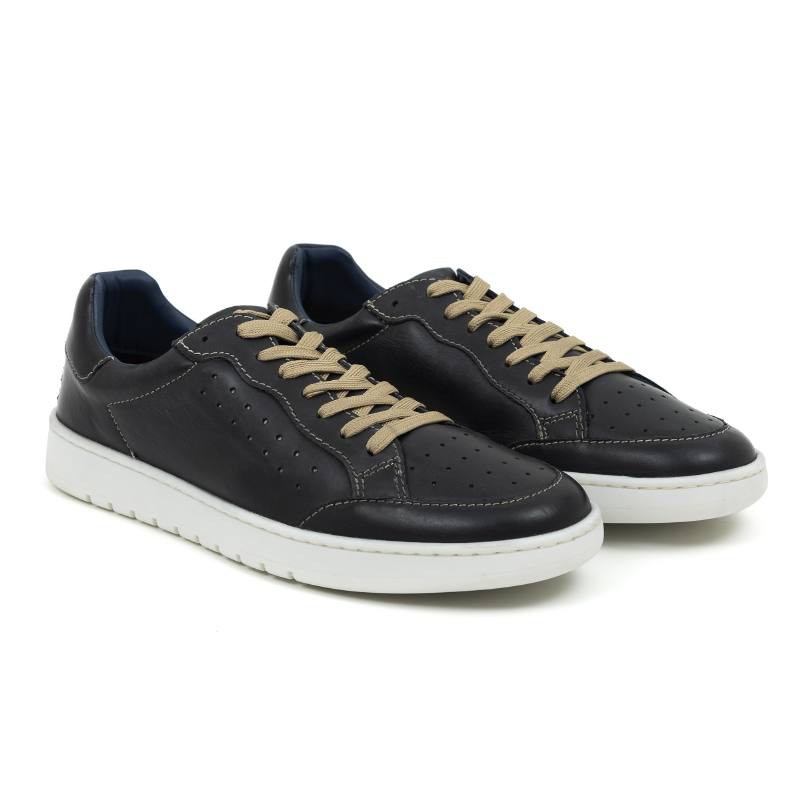 blue leather sneakers DAUMAN-BLUE