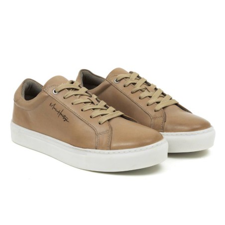 light brown leather sneakers DENIA-CUERO