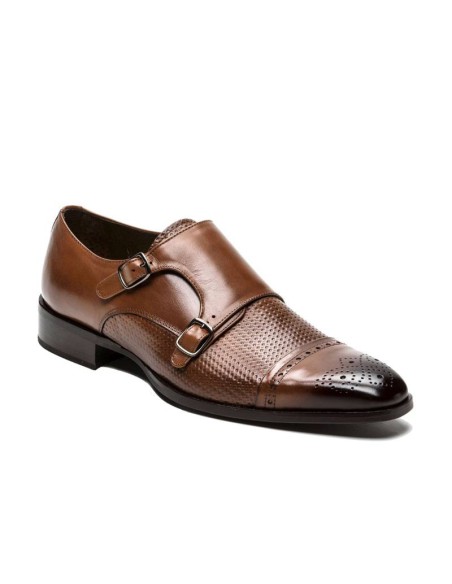 light brown leather monkstrap DONAMIL-CUERO