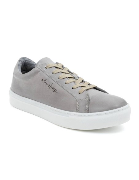 baskets en cuir gris DWIMAN-GREY