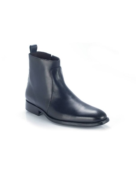 blue leather boots ELZIP-MARINO