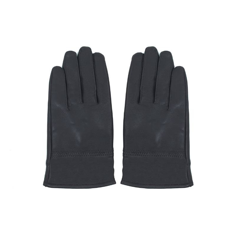 black leather Gloves GLO-PALMIRA-BLACK