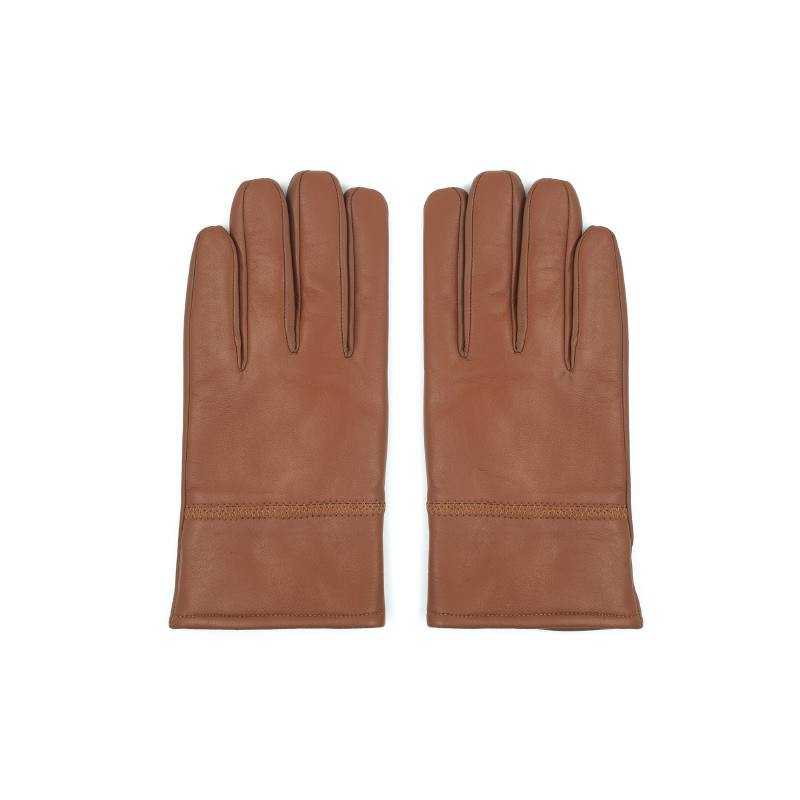 brown leather Gloves GLO-PALMIRA-LIGHTBROWN