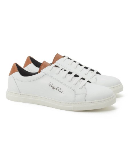 baskets en cuir cuir LETERO-BLANCO-CUERO