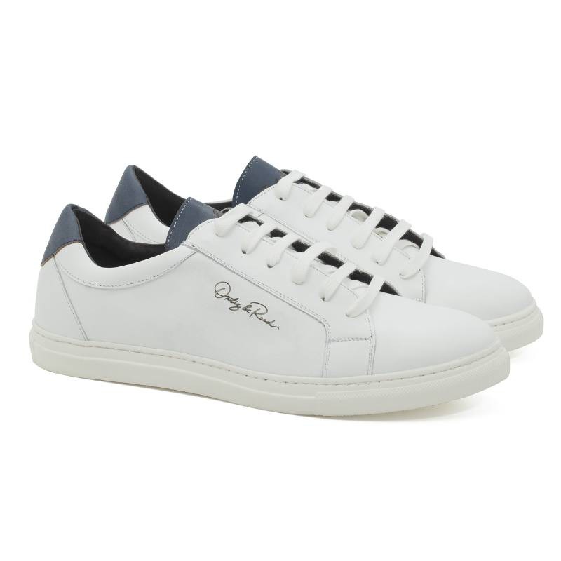 baskets en cuir blanc LETIN-BLANCO-MARINO