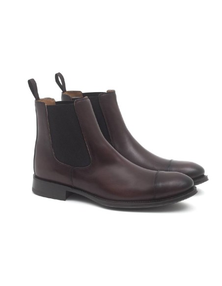 brown leather chelsea boots MONTREAL-MARRON